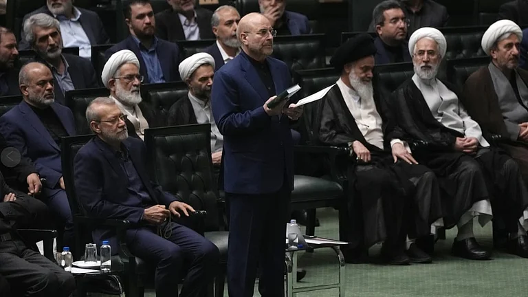 Iranian Parliament Speaker Mohammad Bagher Ghalibaf - AP